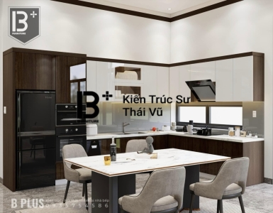 Thiết kế bếp chữ L – Nội Thất B+ Plus - Giải pháp thông minh cho không gian nhỏ tại Buôn Ma Thuột