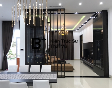 Phòng khách chị Nga